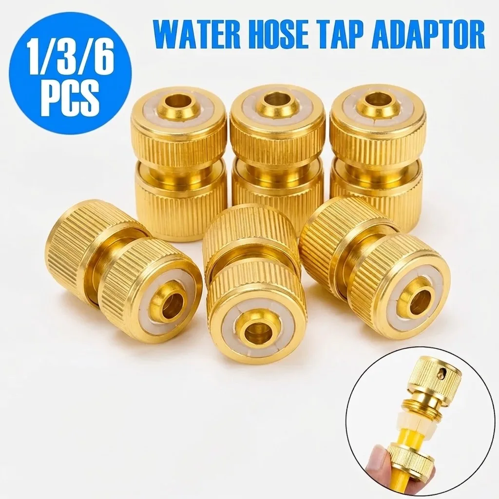 Watering Irrigation Brass Coated Hose Adapter 1 2 Inch Quick Connect Swivel Connector Garden Hose Coupling System Durable Design