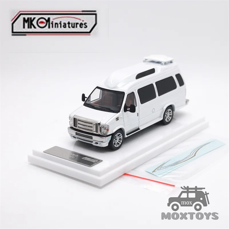 

MK Miniatures 1:64 E350 Автодом Металлик Белый с наклейками Limited899 Литая под давлением модель автомобиля