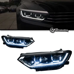 Auto Parts Headlights For Passat B8 EU 2016-2019 upgrade Double U Type LED Daytime Lights Dual Projector Car Accesorios Modified