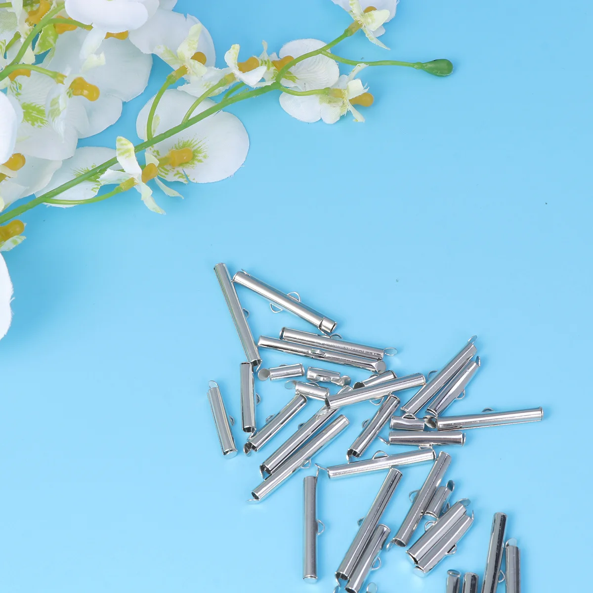 100Pcs Brass Tube Spacer Beads for Jewelry Making DIY Earrings Necklaces Bracelets Handmade Accessories Metal Tube