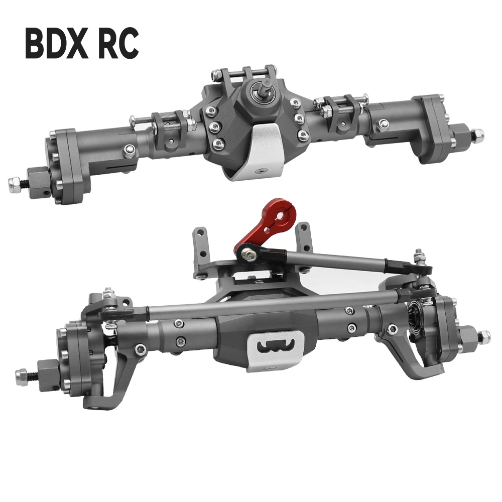 Nowa przednia i tylna oś portalowa ze stopu aluminium obrabiana CNC do 1/10 RC Crawler Car Axial SCX10 II 90046 90047 Redcat GEN8 RGT