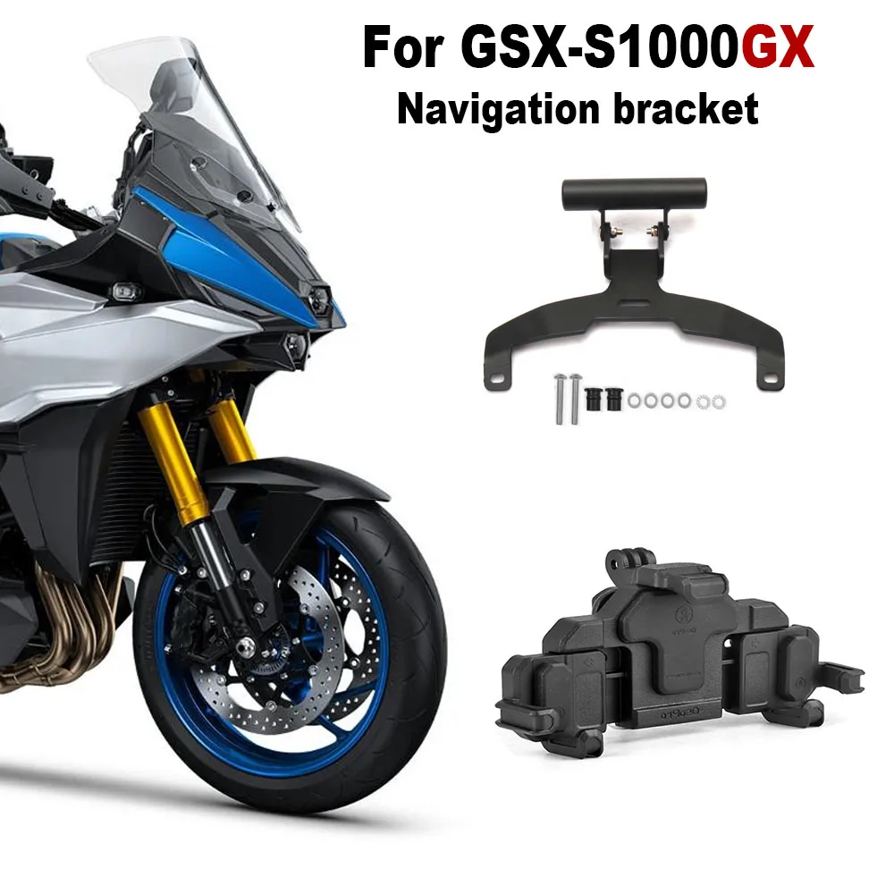 

Motorcycle Accessories Mobile phone GPS holder 22MM Navigation plate bracket Mount kit For Suzuki GSX-S1000GX GSX S 1000GX 2024