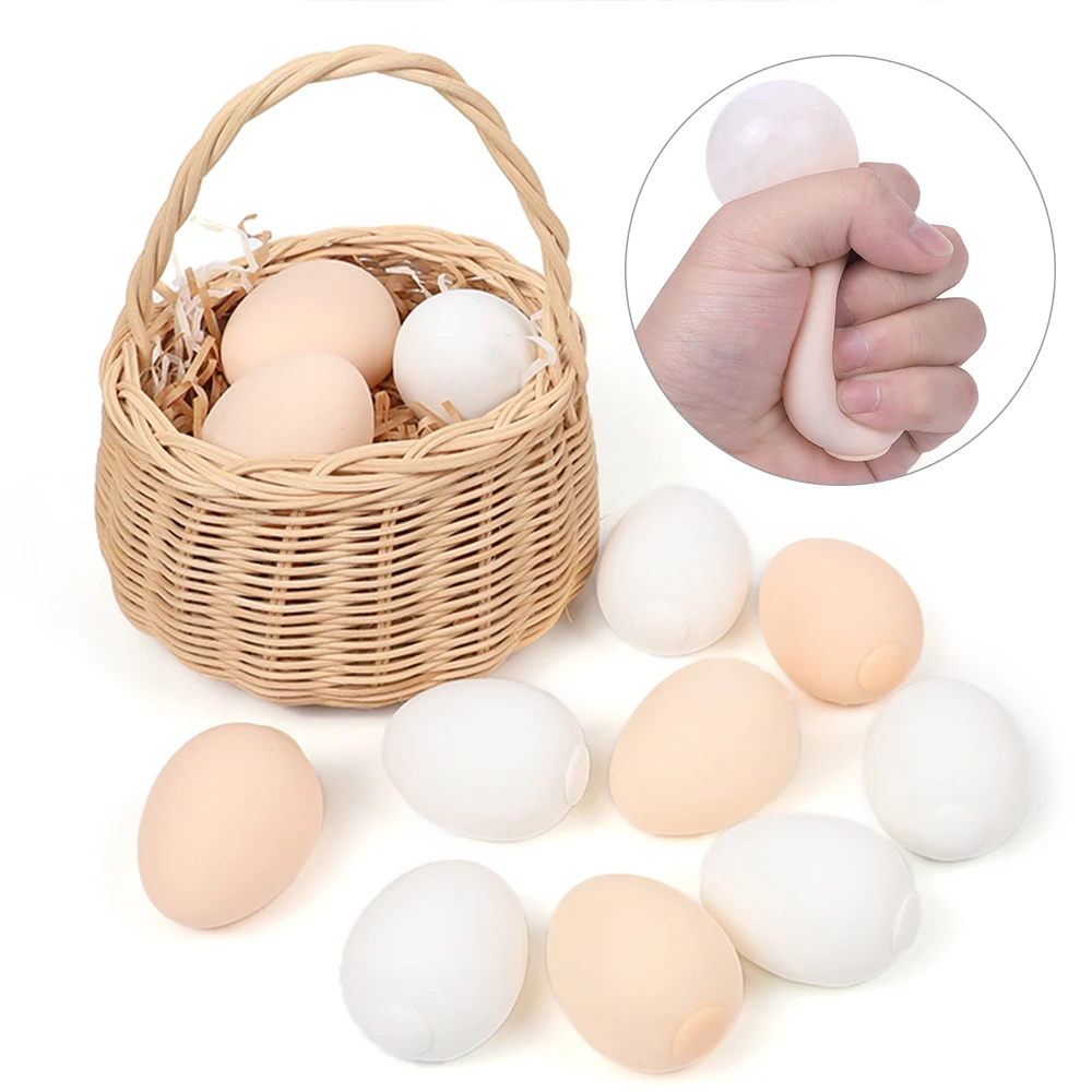1/3PCS Easter Mochi Squishy Simulation Eggs Easter Squishy Toys Stress Relief Squeeze Toys For Kids Adult Birthday Party Favors