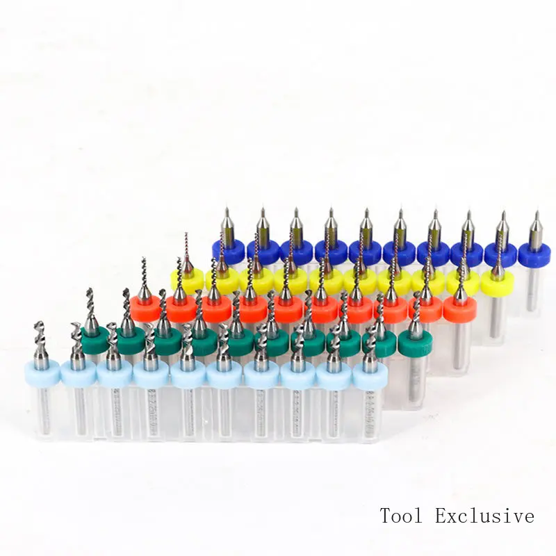 Pcb Tungstênio Aço Frito Torções Broca Micro Gravura Broca Buraco Fixo Broca Impressão Placa de Circuito Mini Cnc Broca 0.12 mm