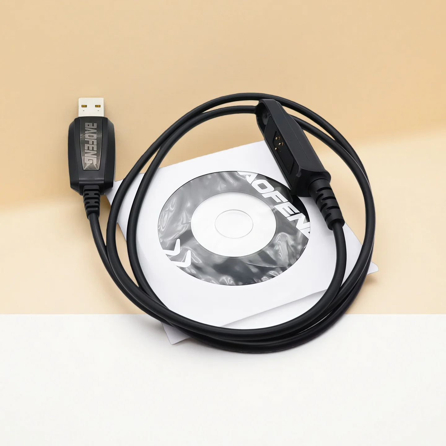 Baofeng UV9RPlus Original Walkie Talkie USB Programming Cable with CD Driver Compatible with Pofung UV-XR A-58 UV-9R BF-9700 BF-