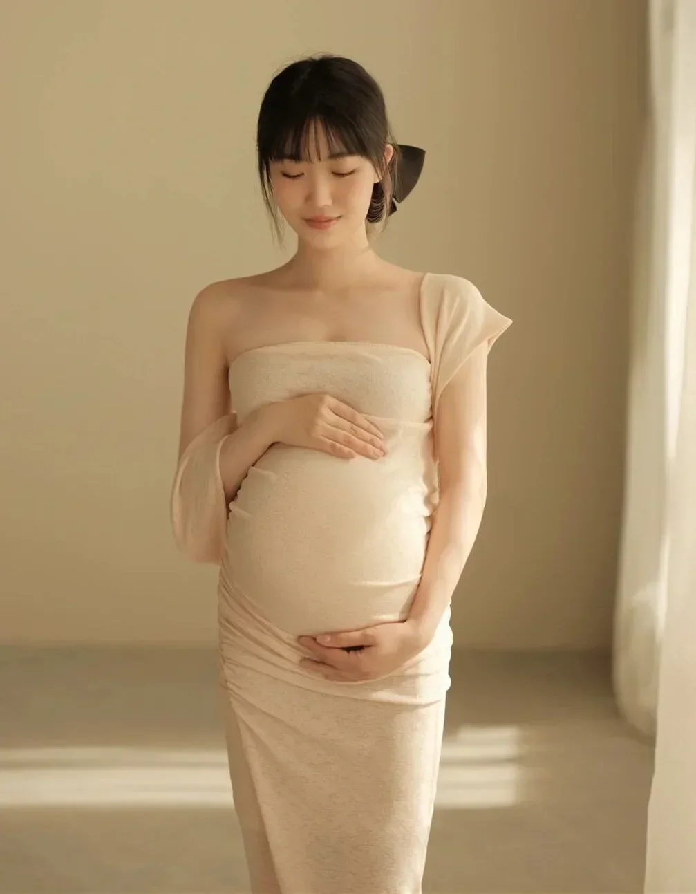 

Women Photography Props Maternity Off-shoulder Elegant Pregant Dress Pregnancy Dresses Studio Photoshoot Photo Clothes