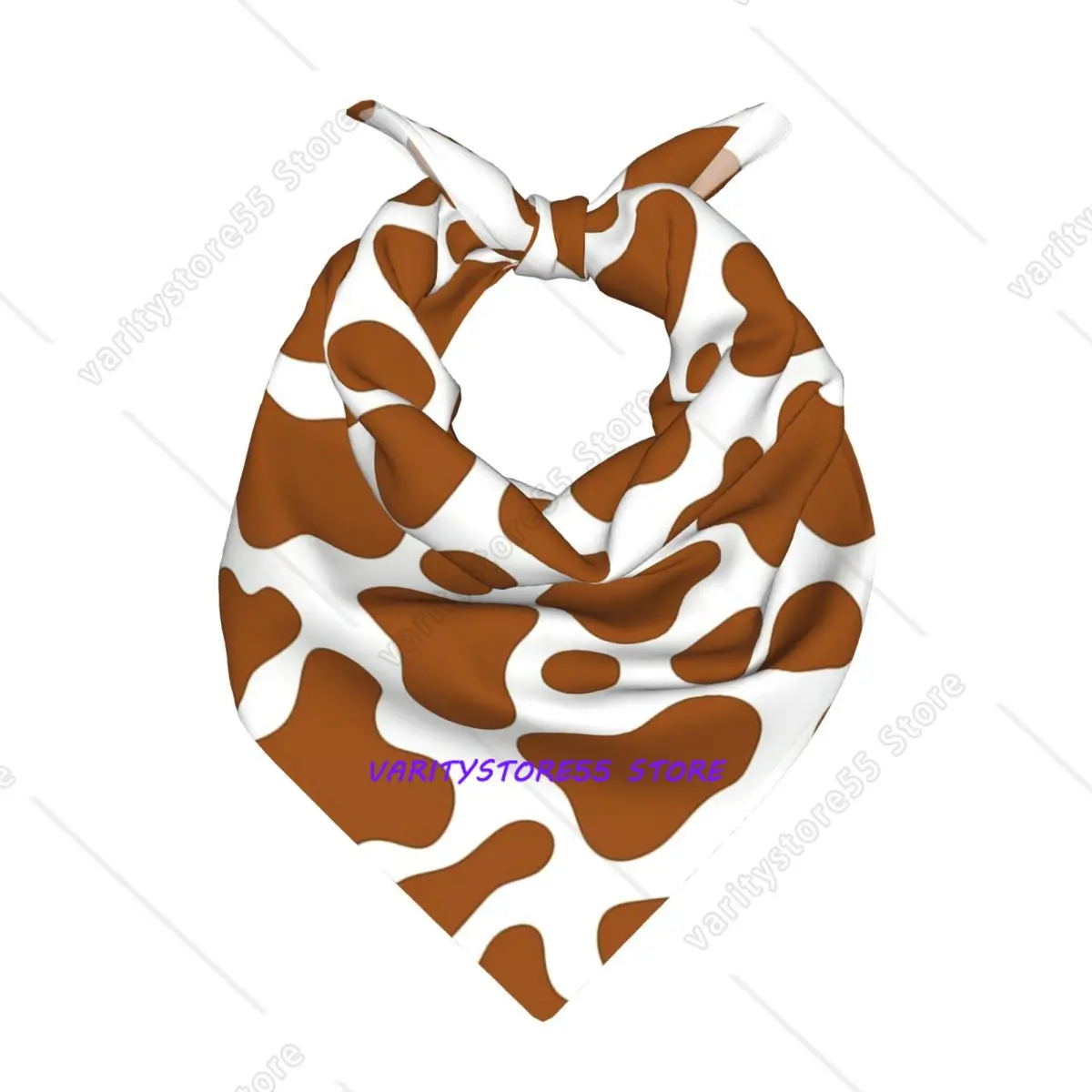 Cow Brown Spots Cute Cow Skin Pattern Headscarf Multifunction Bandana Cycling Headwear Square Wrap Scarf Adult All Season