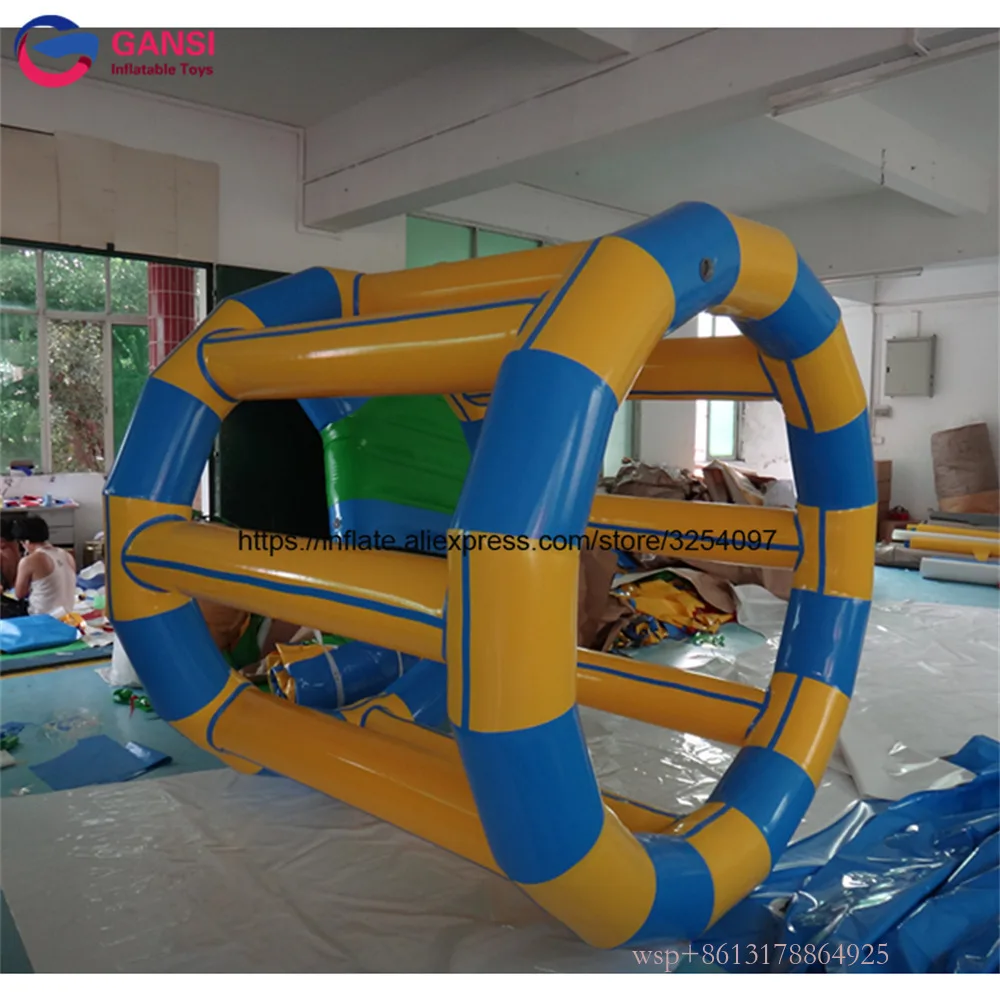 Human Run Inside Tube Water Roller Inflatable Floating Water Roller Wheel