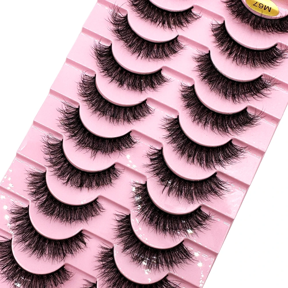 New 10 Pairs 3D Faux Mink Lashes Natural long Mink False Eyelashes Fake Eyelash makeup kit Mink Lashes Extension Cils Wholesale