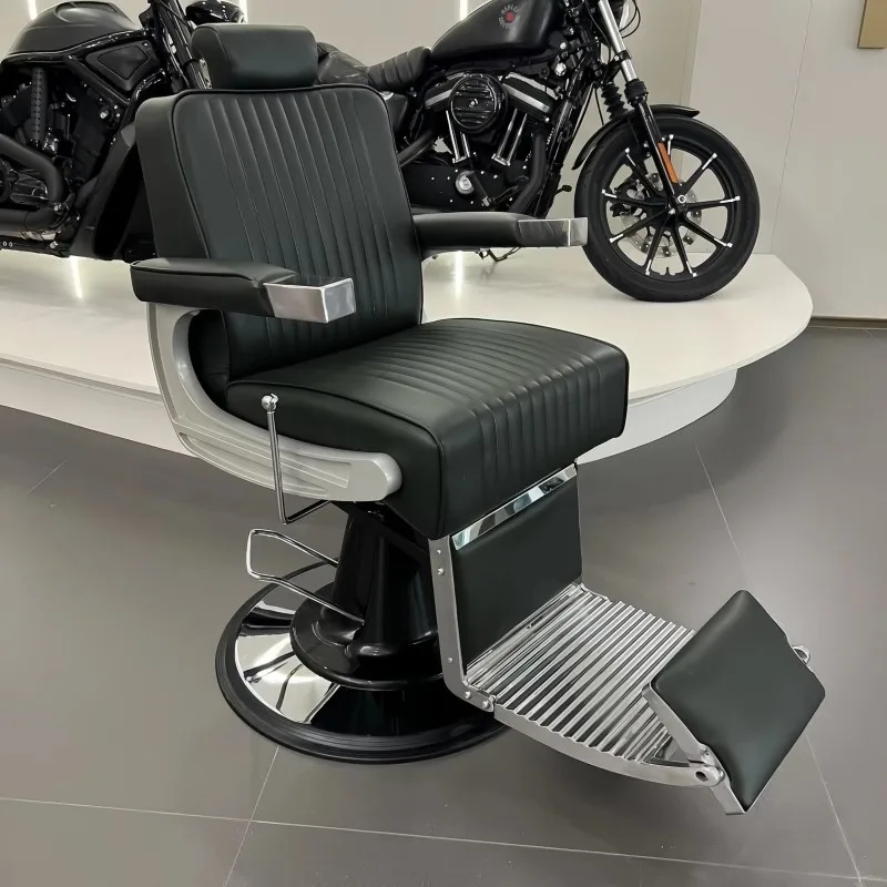 

Retro men's oil head haircut chair, hair salon can put down the shaving and trimming chair, hair salon special barber chair