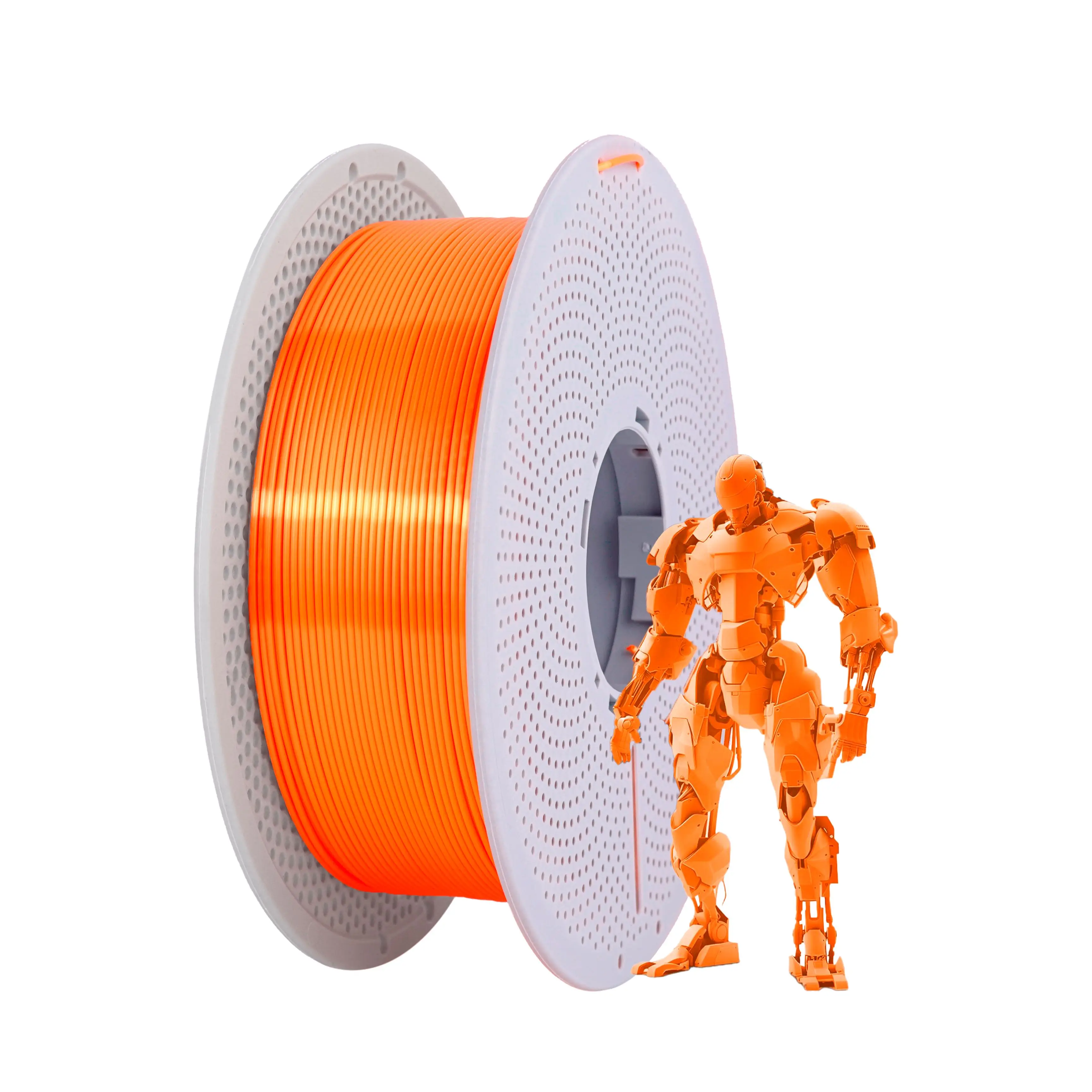 

Silk Filament PLA 1.75mm Silk 3D Printer Filament, PLA Silk Orange 1kg Spoo (2.2lbs),Dimensional Accuracy +/- 0.03mm, Fit Most F