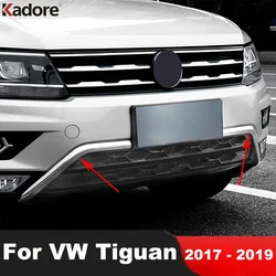 For Volkswagen vw Tiguan 2017 2018 2019 Chrome Car Front Lower Grille Grills Cover Trim Racing Grill Molding Strip Accessories