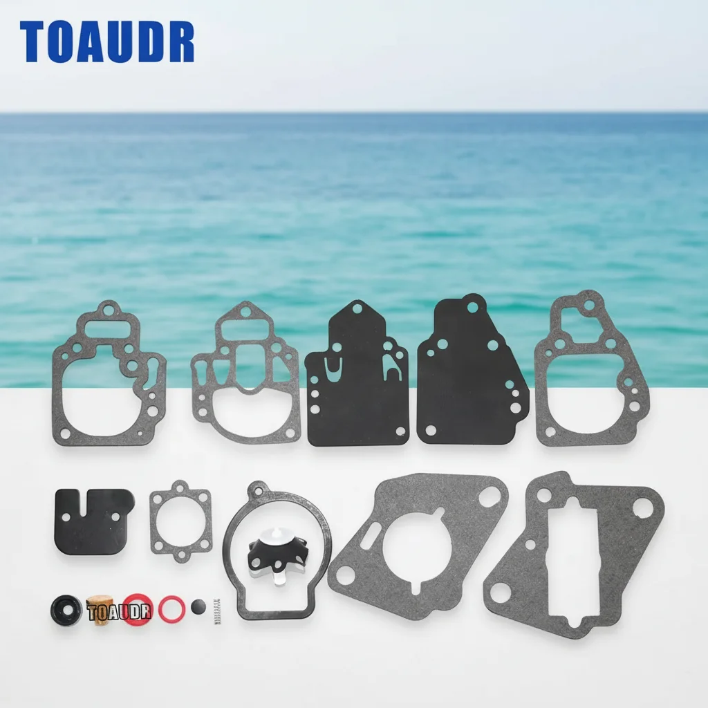 1395-9761-1 Carburetor Gasket and Diaphragm Kit for Mercury Many 6 8 9.9 10 15,20 & 25 HP Replace 1395-9761-1 Boat Engine Parts