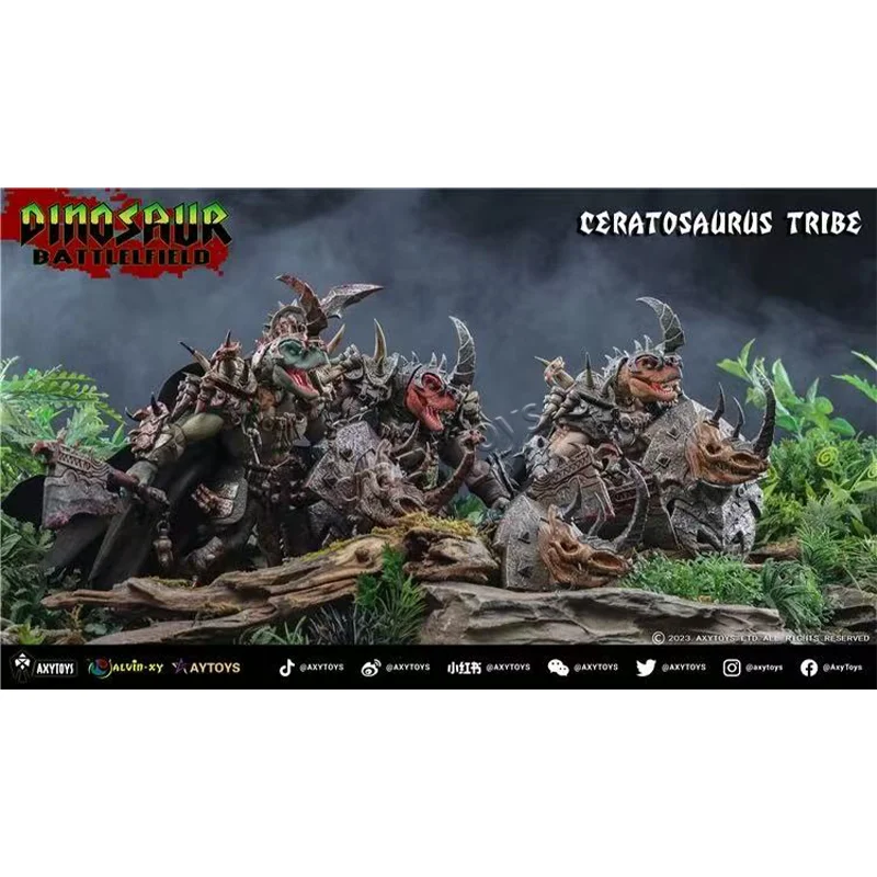 

Original AXYTOYS Axy008 Axy009 Axy010 Dinosaur Battlefield Carnivorous Tribe Ceratosaurus Legion 8'' Full Set Anime Model Toys