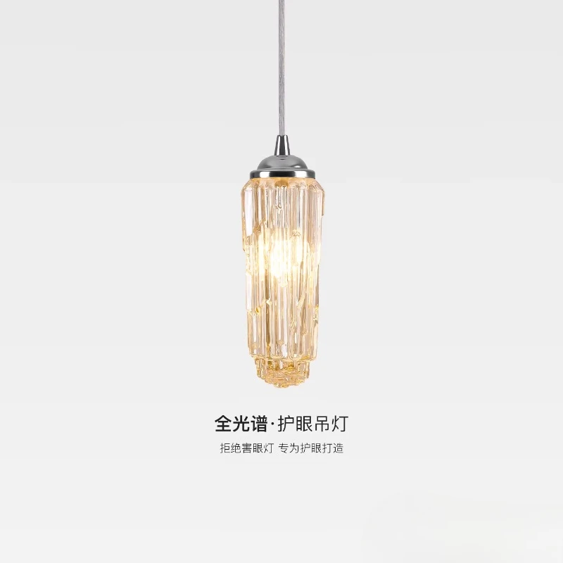 Middle Bauhaus Glass Bedside Pendant Lights Bedroom Restaurant Entrance Bar Counter Island Nordic High-end Feeling Hanging Lamps