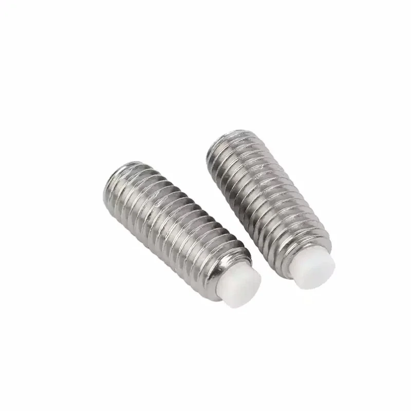 M2 M2.5 M3 M4 M5 M6 M8 M10 M12 M16 304 Stainless Steel Hexagon Socket Plastic Nylon Dog Convex End Point Tip Grub Bolt Set Screw