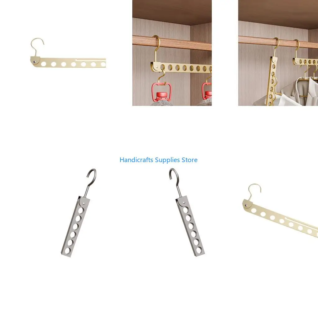 R1WA Aluminum Alloy Garment Rack Foldable Lightweight Closet Organiser Travel Ready