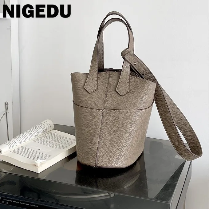 

Korean women Bucket Shoulder Bag pu leather Female Crossbody bag Casual big totes Brand design handbag and purses bolsa feminina