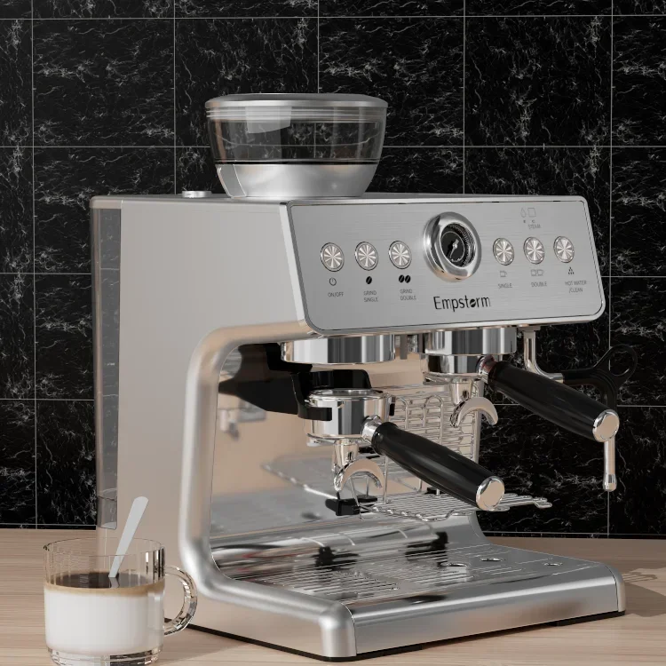 Manual Coffee Maker Espresso Coffee Machine With Grinder