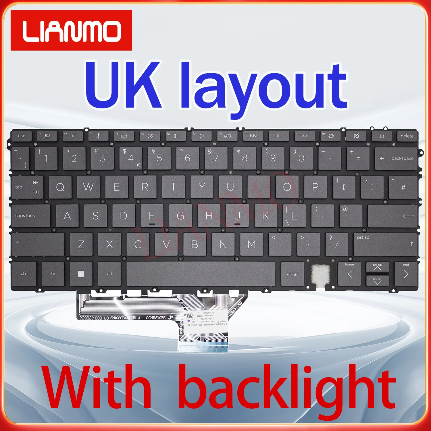 Turkish UK Ukrainian US layout for HP Spectre x360 2-in-1 14-EF TPN-C155 14-ef0018nabacklight keyboard