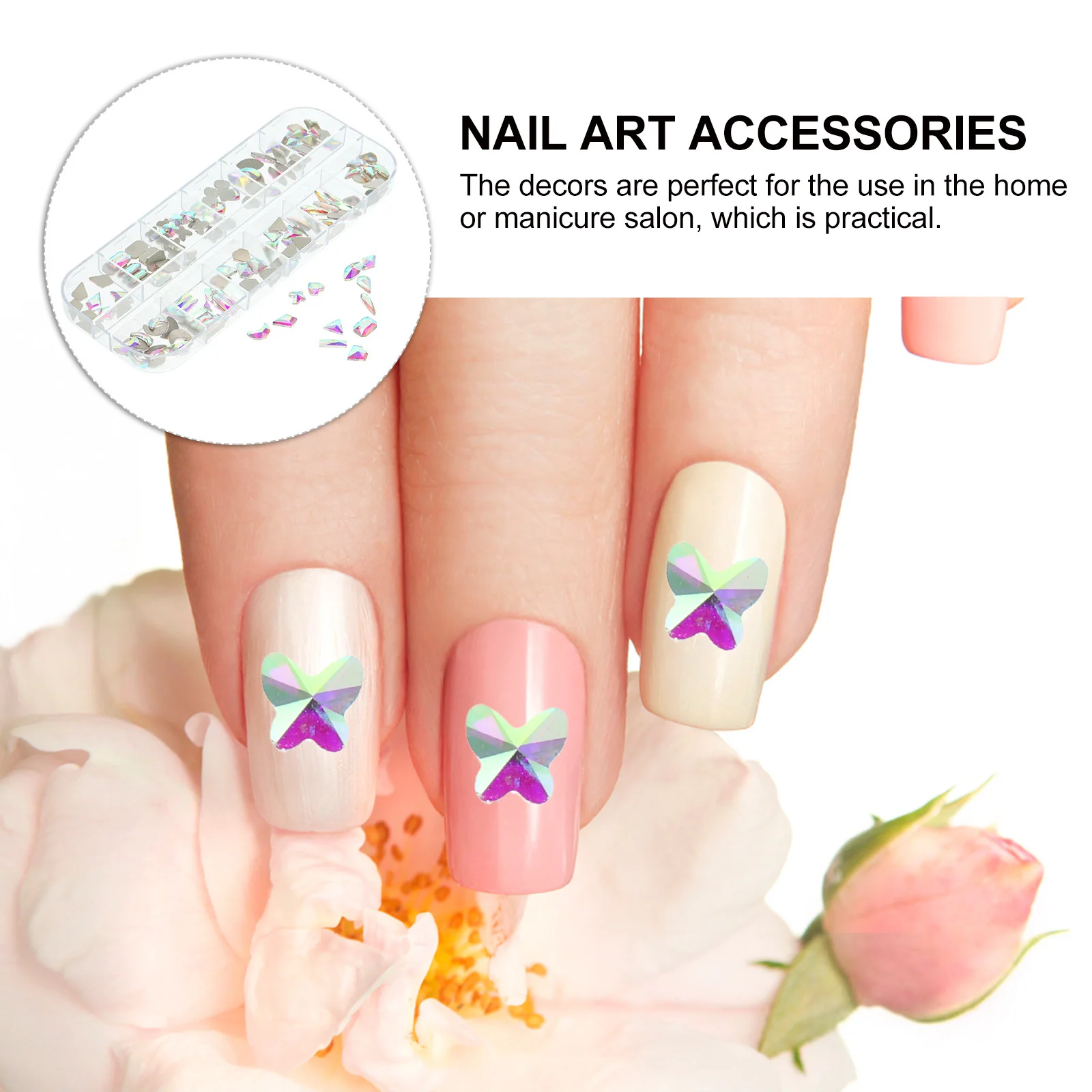 

1 Box Flatback Nail Charms Glass Rhinestones Multi Shapes Diamonds for Nails Nail DIY Rhinestones Decors Diamonds for Nails