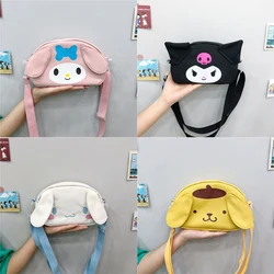 Sanrio Cinnamoroll Crossbod Bag Kuromi My Melody Simple Hobos pecho para estudiantes, bolsos de hombro para niños, mochila de viaje para niñas