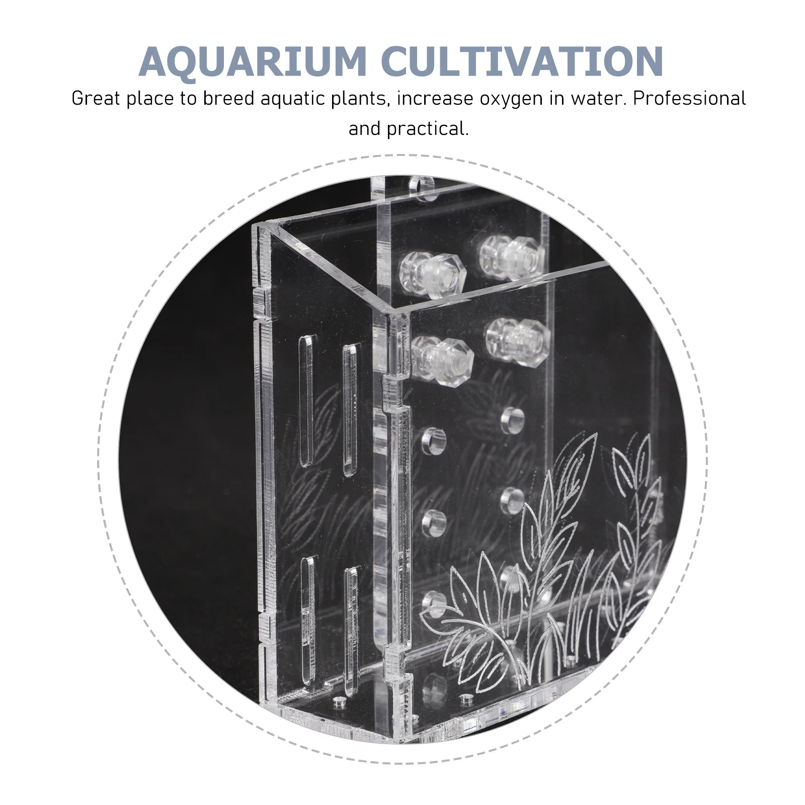 

Water Plant Cup Acrylic Aquarium Planter For Fish Tank Creative Planting Holder Sloping Design Reusable Aquatic Plant