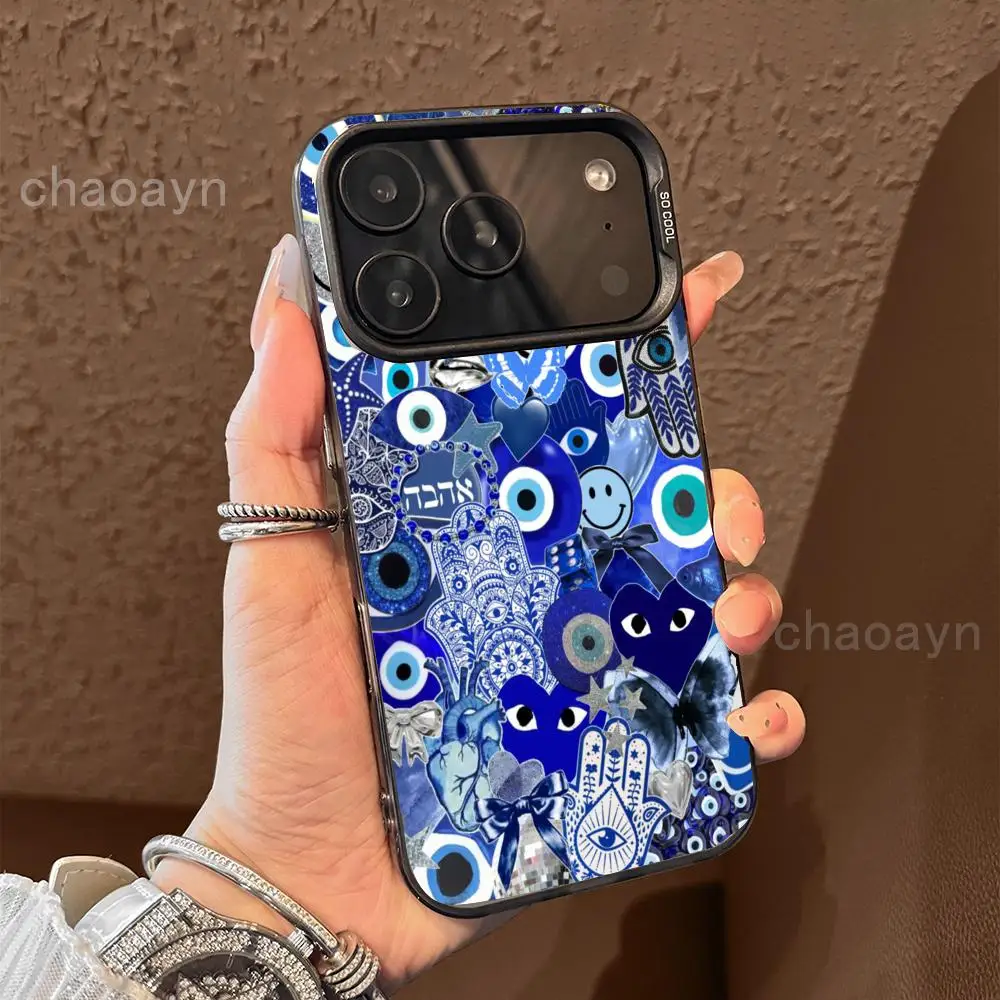 

Spliced blue eyes Phone Case case for iPhone17 16 15 14 13 12 11 Pro/ Max/Plus shock-proof rear cover anti-fingerprint