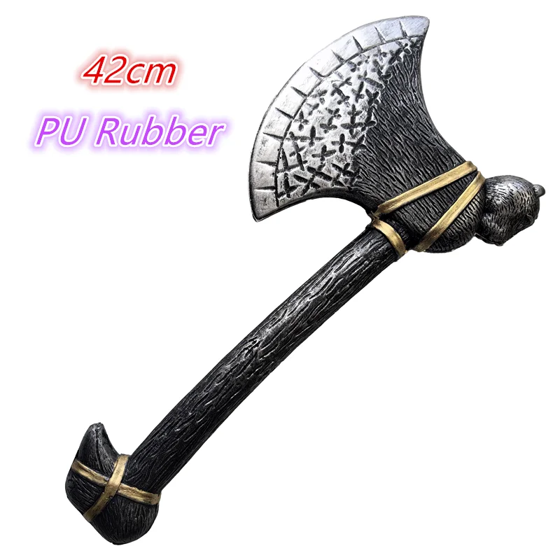 ฮาโลวีนขวาน Prop สุนัขหัวขวานอาวุธคอสเพลย์ปาร์ตี้เครื่องมือ Sacrifice1:1 Rune Chaos Tomahawk Ghost Beast ขวานความปลอดภัย PU
