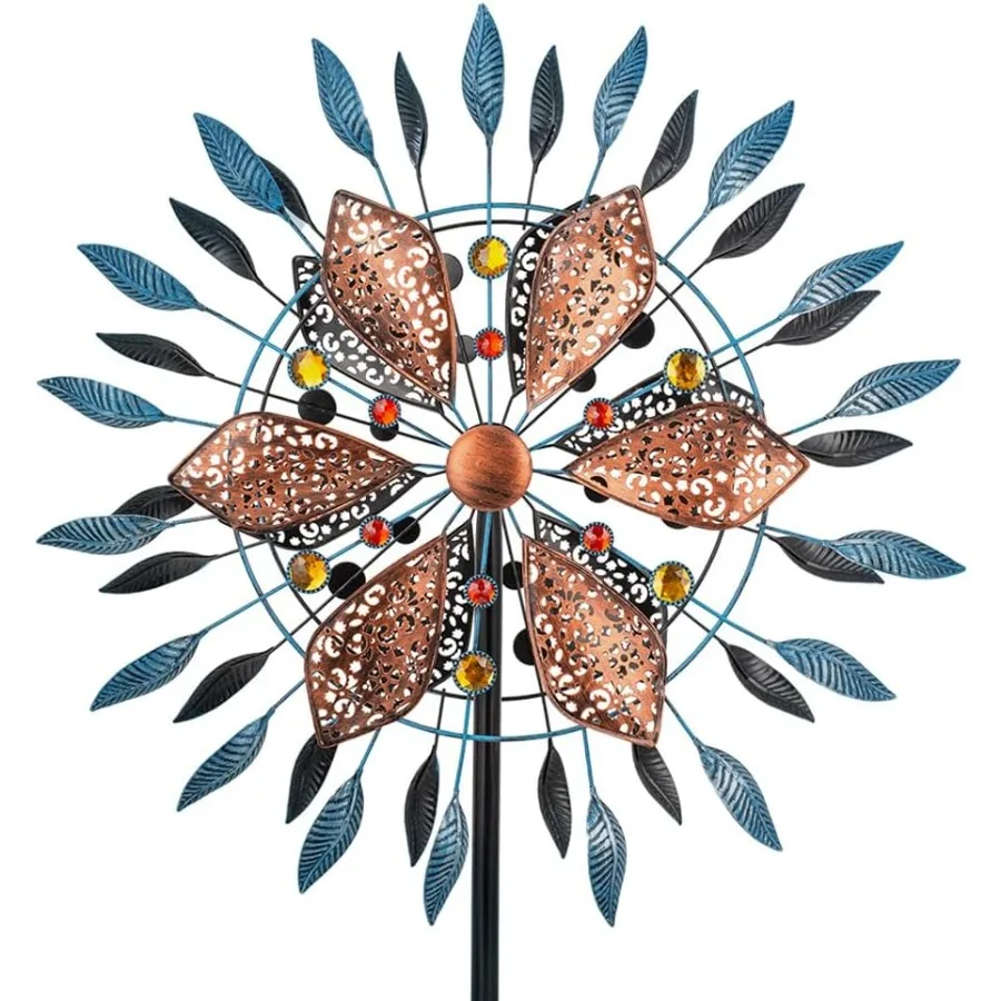 

Large Wind Spinners Outdoor 23 Inch Metal Wind Spinner Double Kinetic Wind Sculptures and Spinners Waterproof Pinwheels Outdoor