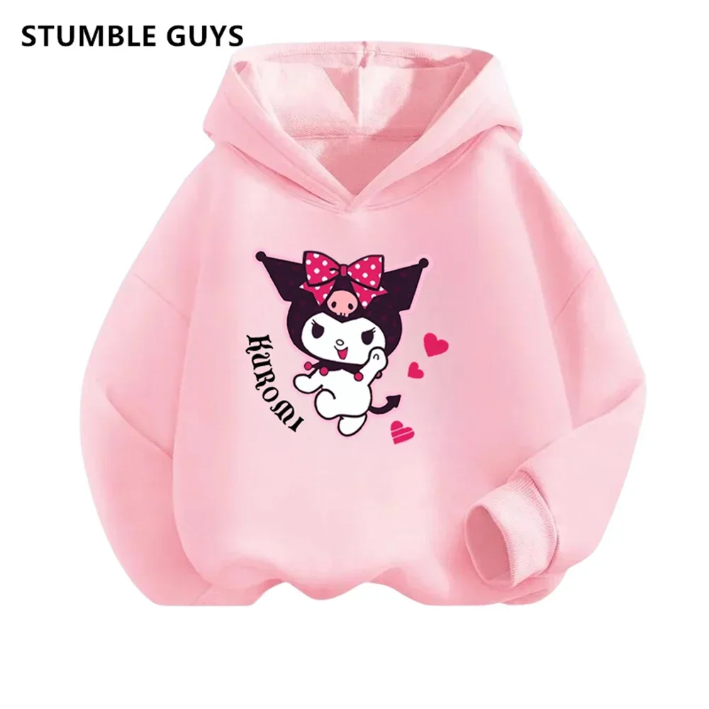 Kawaii Kuromi Hoodie Set Kids Fashion Boys Clothing Autumn Baby Girls Clothes Cat Suit Children Hoodies Toddler Casual Tracksuit