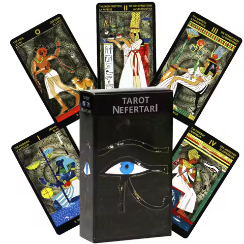 Hot Selling Nefertari Tarot Oracle Leisure Entertainment Card Family Gathering Divination Deck Tarot Board Playing Card Game