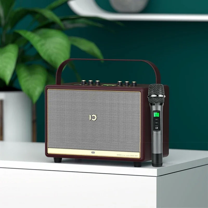 

Portable Home Decor Desktop Eco Friendly Wooden Smart Stereo Audio Bass Subwoofer Bluetooth Speaker