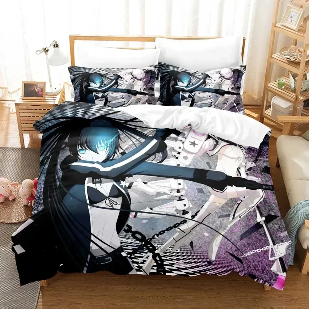 

Black Rock Shooter Bedding Set Single Twin Full Queen King Size Bed Set Adult Kid Bedroom Duvetcover Sets 3D Print Bed Sheet Set