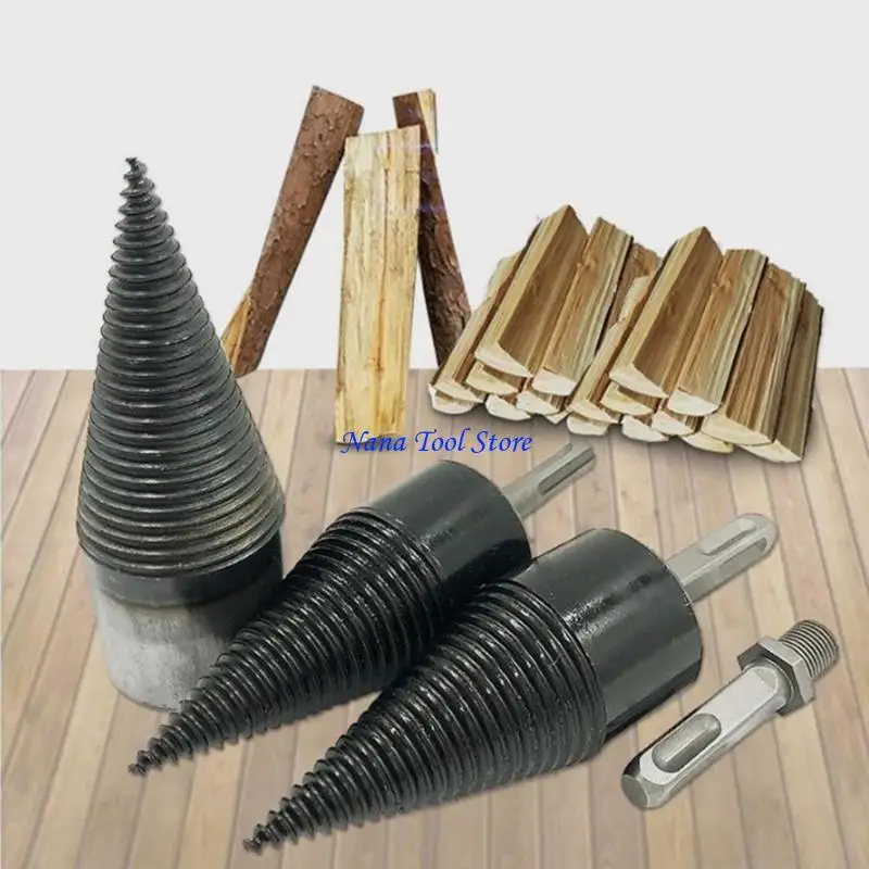 

31GJ Splitting Electric Hammer Drill Bit Splitter Cone Firewood Split Tool Steel