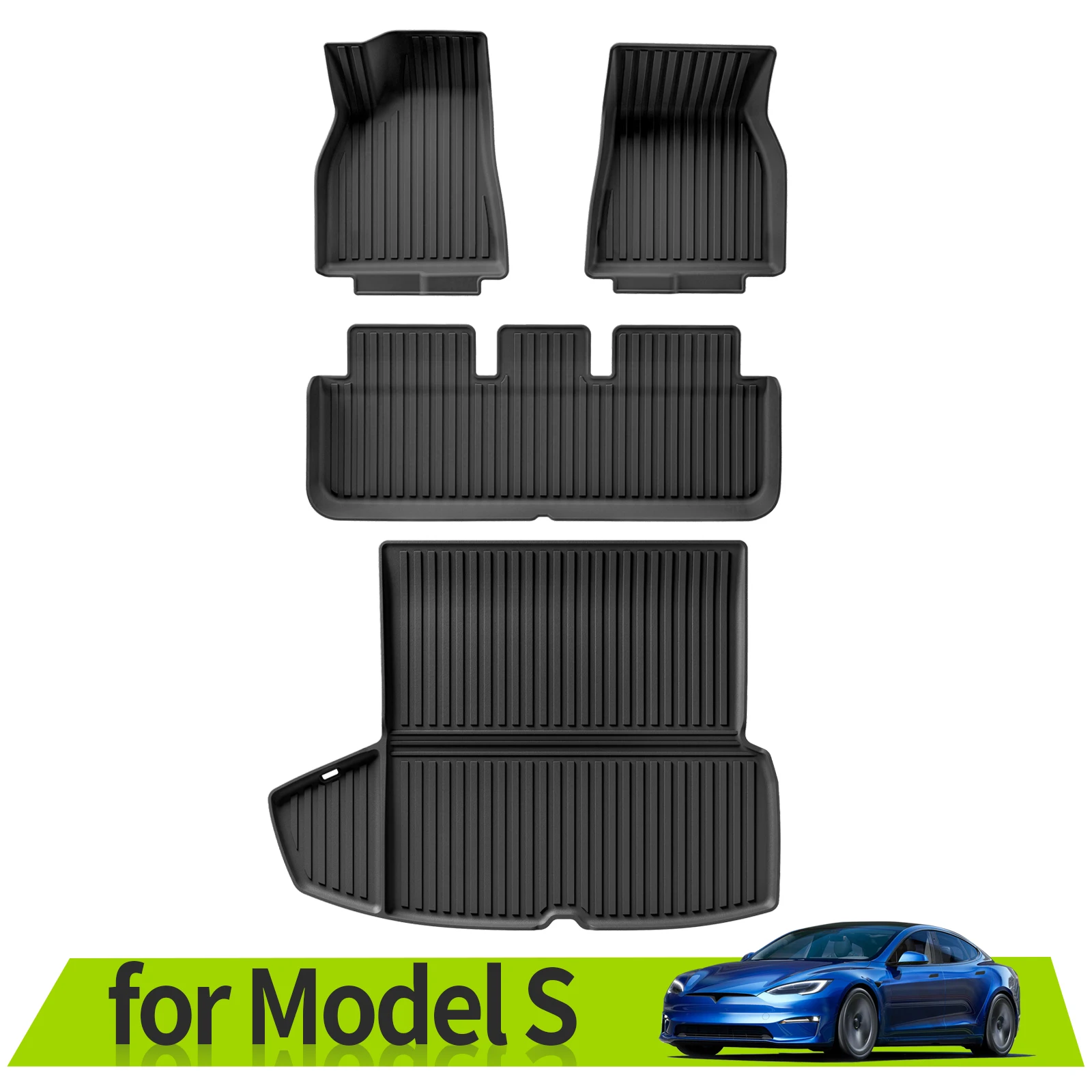 

3D Car Floor Mats Trunk Pad for Tesla Model S Waterproof Anti-Slip Accessories TPE Left Hand Driving