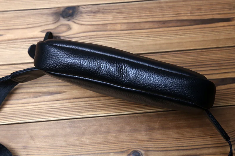 NZPJ Herren-Brusttasche aus echtem Leder, Umhängetasche aus natürlichem Rindsleder, lässige Umhängetasche, sportliche multifunktionale Handy-Hüfttasche – Detail 8