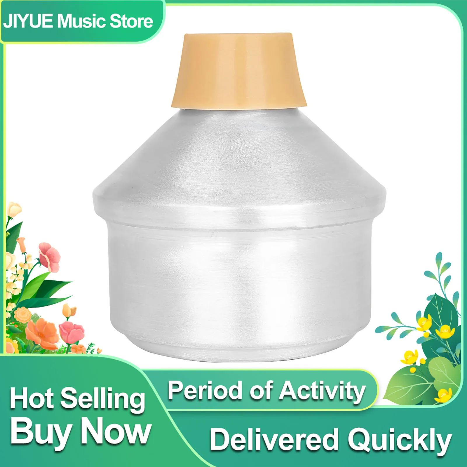 SLADE Trumpet Mute Rubber Seal Aluminum Alloy Trumpet Vibrato Pedal Mute Reduce Noise Volume Trumpet Mute Trumpet Mute Parts