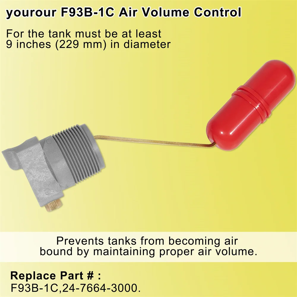 Replacement for F93B-1C Air Volume Controls for Deep Wells, Water Tank System 1-1/4 in MNPT, 1/4 in PTF SAE,148113 24-7664-3000