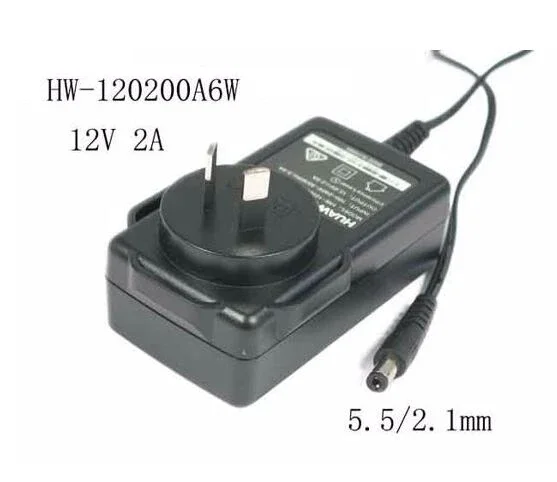 

Power Adapter HW-120200A6W, 12V 2A, Barrel 5.5/2.1mm, AU 2-Pin Plug