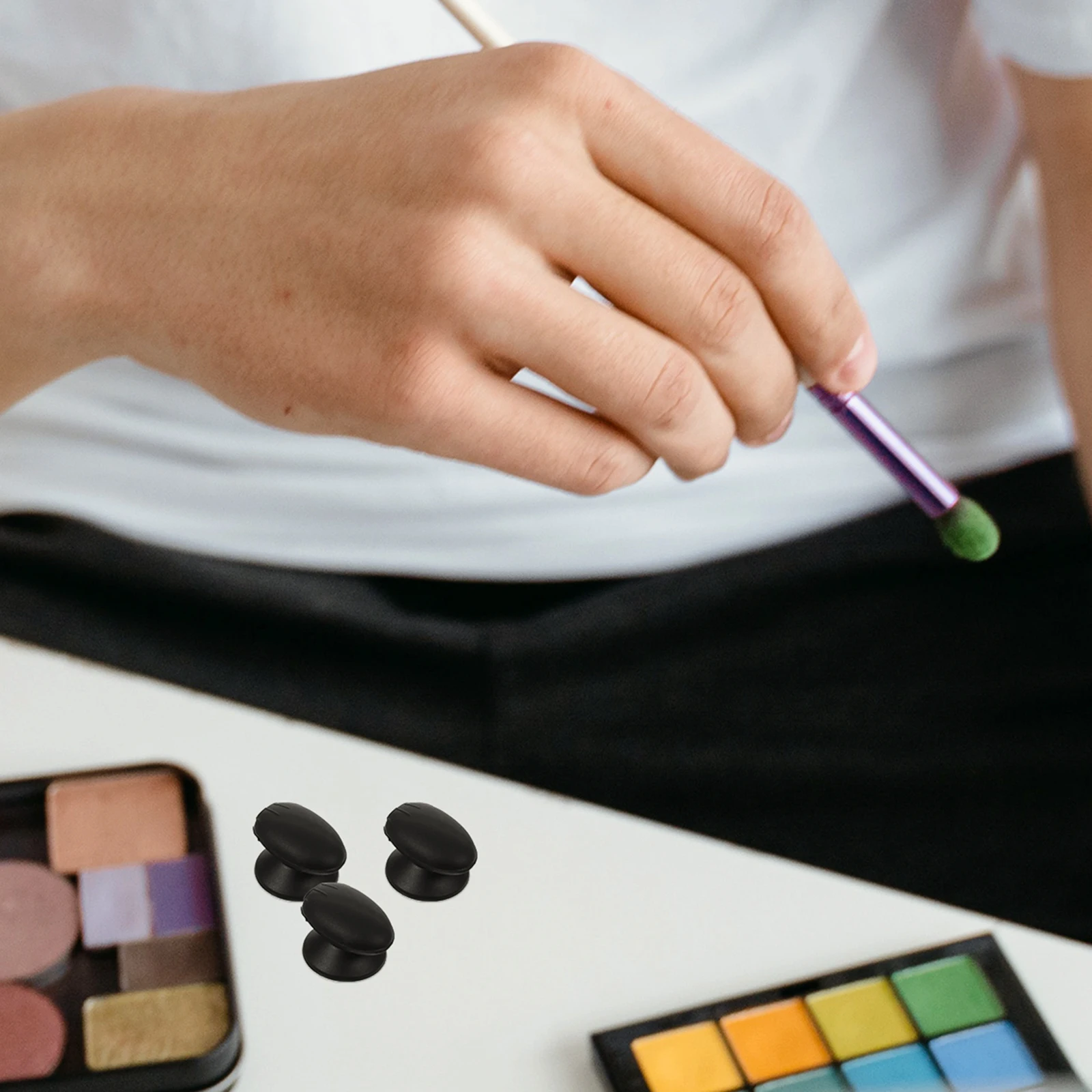 Couvercle anti-poussière pour brosse à lèvres, 9 pièces, protection domestique en Silicone, noir, Compact, anti-poussière, réutilisable, facile à nettoyer, outils de maquillage