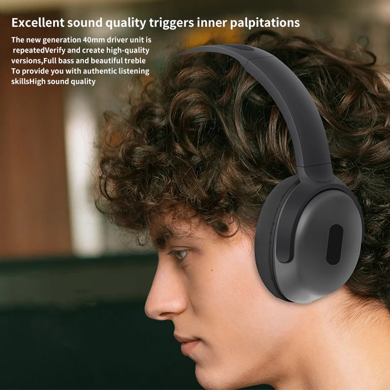 Hifi Headset Bluetooth Headphone True Wireless Sports with Headset Noise Reduction Computer Gaming Long Life High Sound Quality