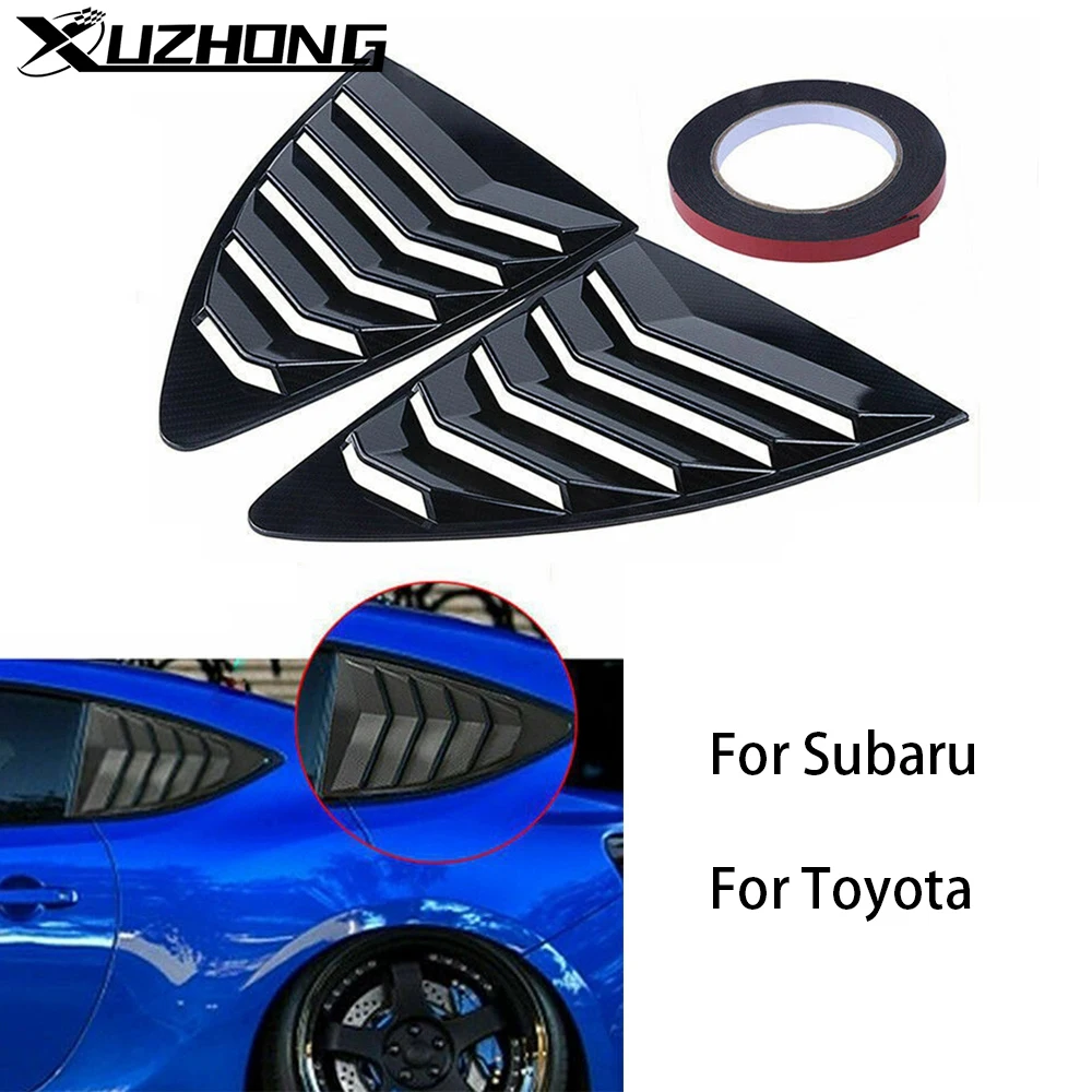 2 pcs Rear Quarter Window Louvers Spoiler Panel For Toyota 86 GT86 2013-2018 For Scion FRS For Subaru BRZ Decoration Cover