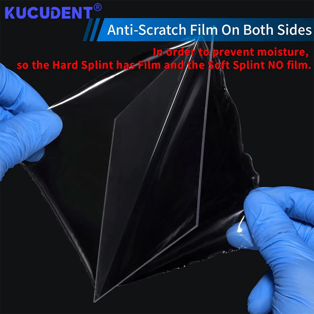 Dental Lab Splint Thermoforming Materials Orthodontic Splint Retainer Vacuum Forming Sheet Soft/Hard Plastic 1.0/1.5/2.0/3.0mm