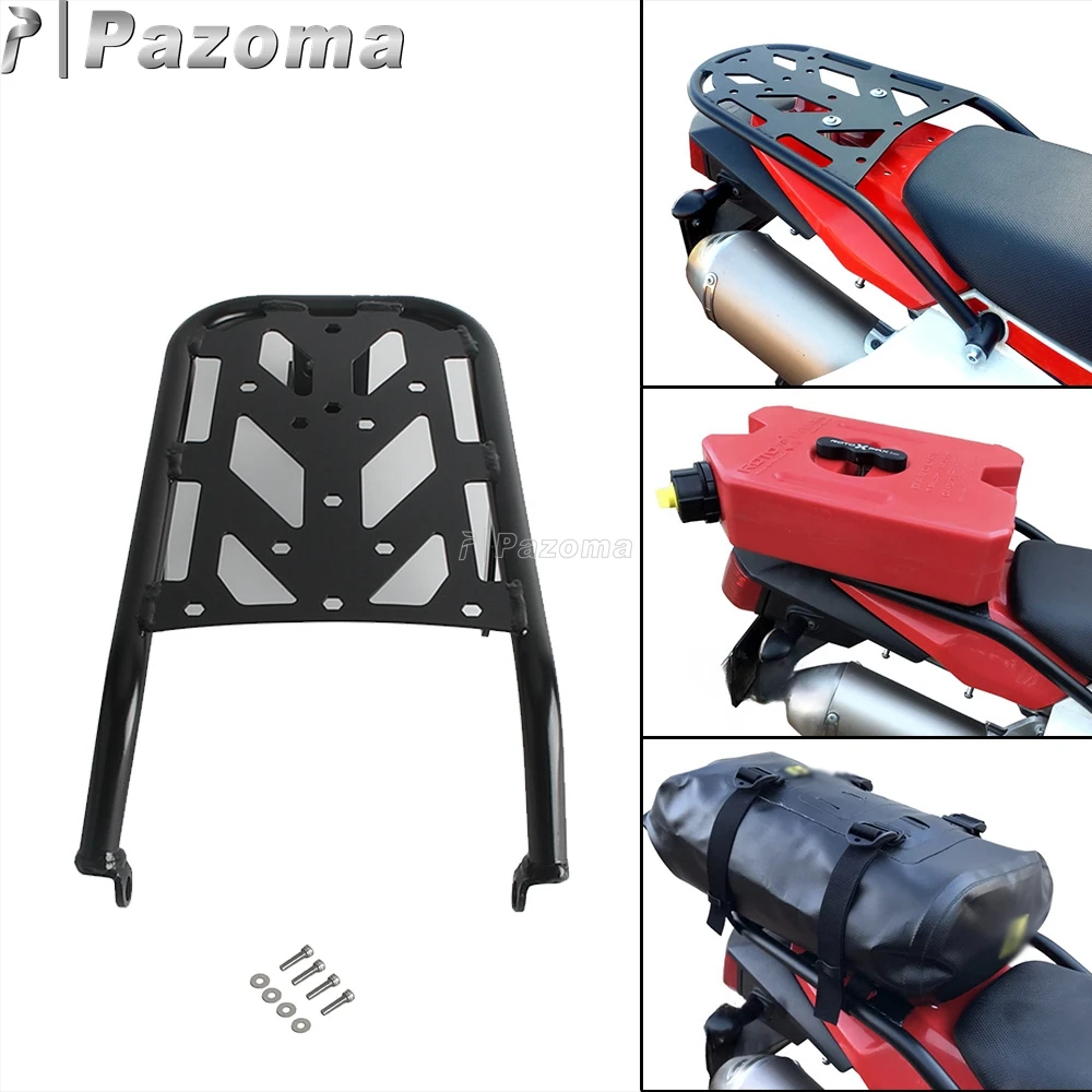 Motorcycle Luggage Rail Top Case Rear Carrier Support Bracket Extension For Kawasaki KLX230 KLX 230 Steel Luggage Rack 2020-2023