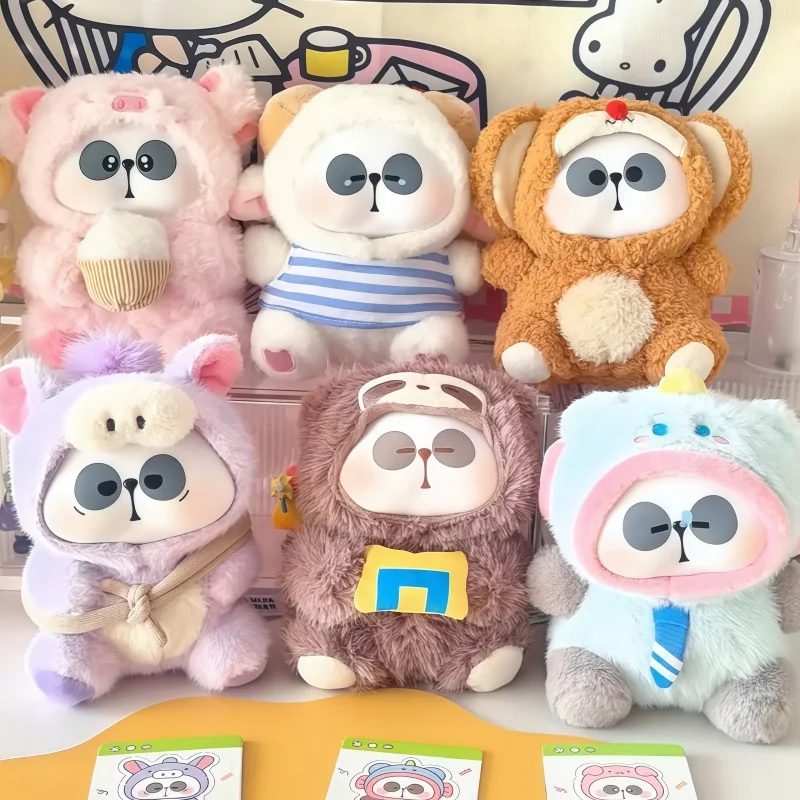 

Authentic Mr. Pa Papa Animal Co., Ltd. Series Plush Pendant Blind Box Panda Figure Desktop Decor Collectible Birthday Gift