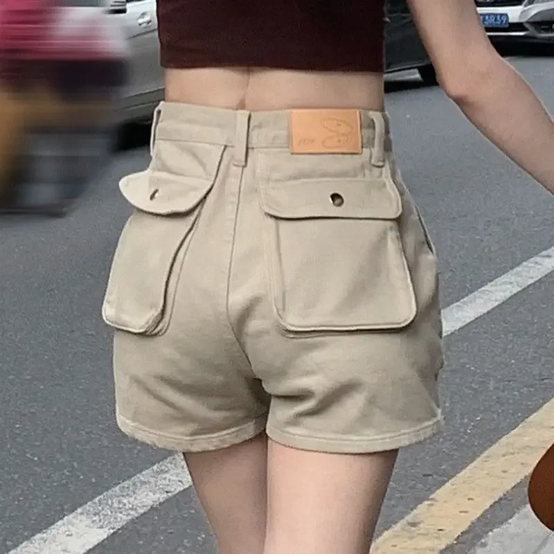 

Short Pants for Woman To Wear with Waist Pocket Women's Shorts Biker Cargo Loose Baggy Y2k Harajuku Clothes Normal Outdoor Hot