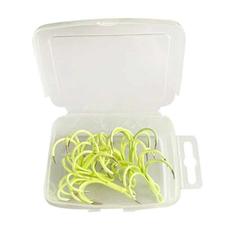 

5/10pcs Luminous Quadruple Anchors Hook High Carbon Steel Night Glows Fishhooks X5QF