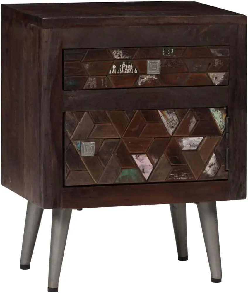 Bedside Cabinet Solid Reclaimed Cabinet Drawers,Flat File Cabinet,Suitable For Living Room, Corridor, Dormitory, Bedroom,