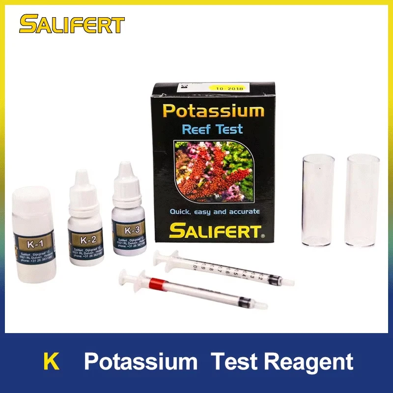 مجموعة اختبار مياه البحر من Salifert، Ca، Cu، I2، KH، Mg، NH4، NH4، NO2، Nitrite، NO3، Nitrate، PH، PO4، Sr، Potent Water T